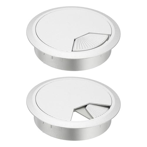 Œillets de bureau 7,6 cm PATIKIL passe-câbles table comptoir maison argenté x2