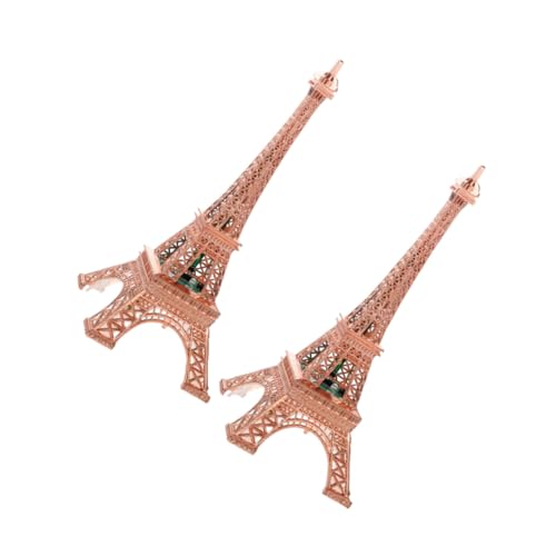 Tour Eiffel lumineuse LED en métal lot de 2 décorations de table rétro jojofuny
