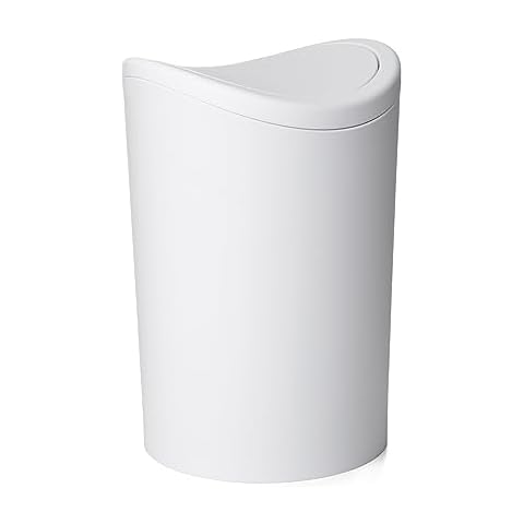 TATAY 6L Bathroom Bin with Tipping Lid Cover