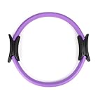 Phoenix Fitness Pilates Ring - Double Handle Exercise Circle Fitness Magic Circle Resistance Ring Dual Grip for Yoga Core Training - 15 Inch (Purple)