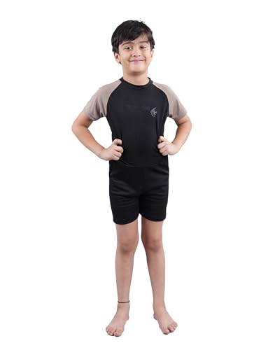 Image of KiddoPanti Boys & Girls Half Sleeve Mid Thigh Length Swim Suit