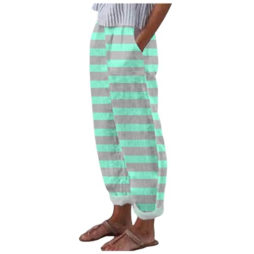 Pantalones deportivos tipo cargo para mujer, para natación, motocicleta, ligeros, sueltos, viajes, fútbol, trabajo, ciclismo, verde menta, L