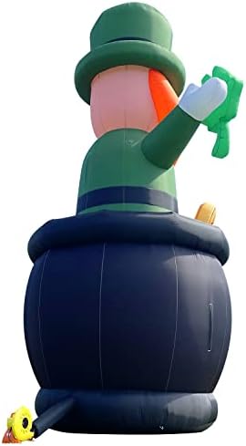 OZIS Gaint 26FT St. Patrick's Day Inflatable Leprechaun，Blow up Outdoor Commercial Decoration with Blower, Suitable for Themed Party, Outdoor Decorations, or Yards Decoration!