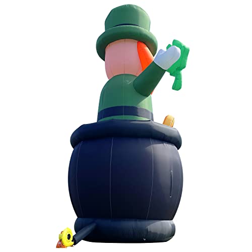 OZIS Gaint 26FT St. Patrick's Day Inflatable Leprechaun，Blow up Outdoor Commercial Decoration with Blower, Suitable for Themed Party, Outdoor Decorations, or Yards Decoration!