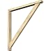 Ekena Millwork 4"W x 46"D x 46"H Traditional Block Rough Sawn Bracket w/Offset Brace, Douglas Fir