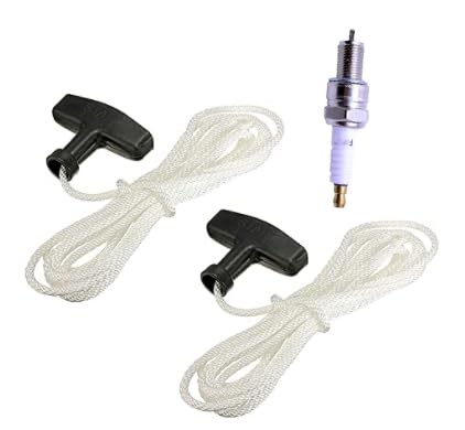 Oriental Power 2PCS Recoil Starter Handle Rope Kit with Spark Plugs for Honda GX120 GX160 GX200 GX110 GX240 GX340 Engine Motor
