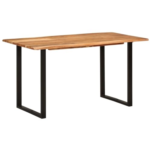 Gecheer Dining Table 140×70×76 cm Solid Acacia Wood