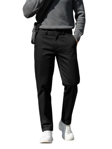 Image of Urbano Fashion Men's Cotton Light Weight Non-Stretch Slim Fit Casual Trousers