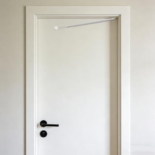 Cierrapuertas de resorte automático metálico de 450 mm con gancho para puertas pesadas (2 uds) 8