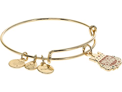 Alex and Ani Seasonal Expandable Bangle for Women, ‘HallowQueen’ Charm, Shiny Gold Finish, 2 to 3.5 in