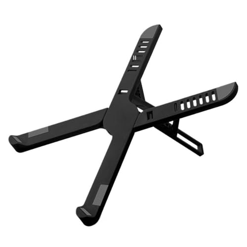 Support pour ordinateur portable réglable noir en forme de X pliable
