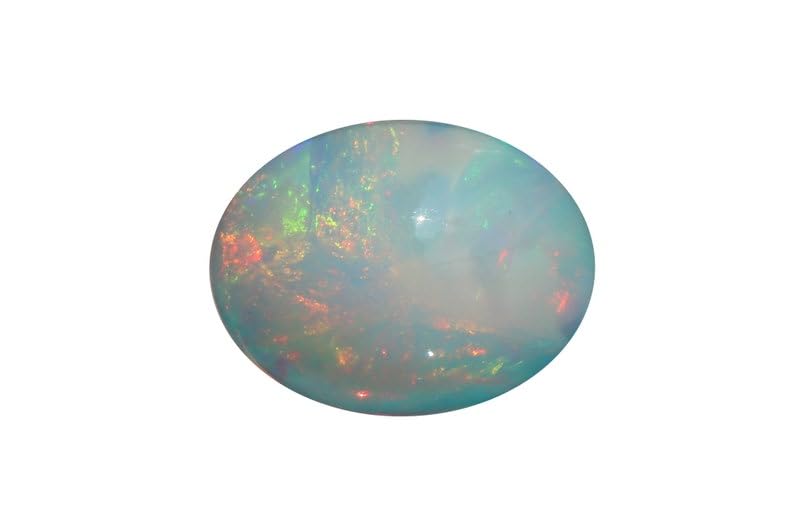 Cabochon d'opale éthiopienne de qualité AAA - 12 x 9,1 x 4,7 mm - Cabochon d'opale éthiopienne naturelle - Opale multi feu - Pour la fabrication de bijoux, 12x9.1x4.7mm, Pierre précieuse