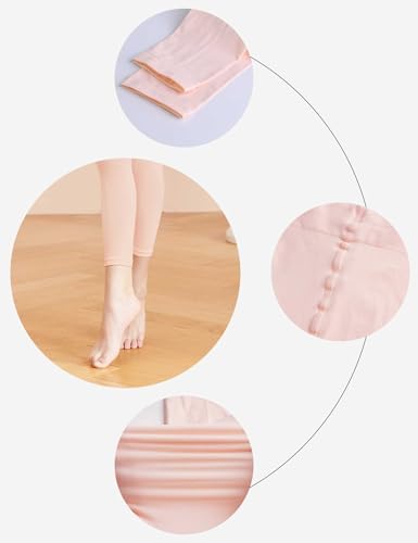 Image of Daydance Girl's Women's Footless Tights for Dance, Balle, Gymnasics