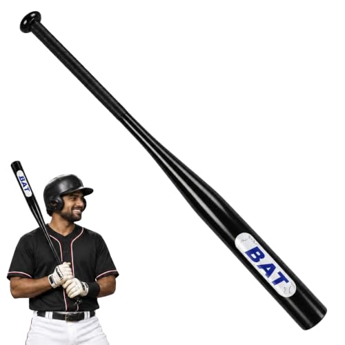 Image of Morex Baseball Bat | 32 Inch | Heavy Duty Steel Metal and Aluminium Alloy Sports Bat with Anti-Slip Grip for Baseball Game, Best for Beginners, Training and Self Defense. (Black)