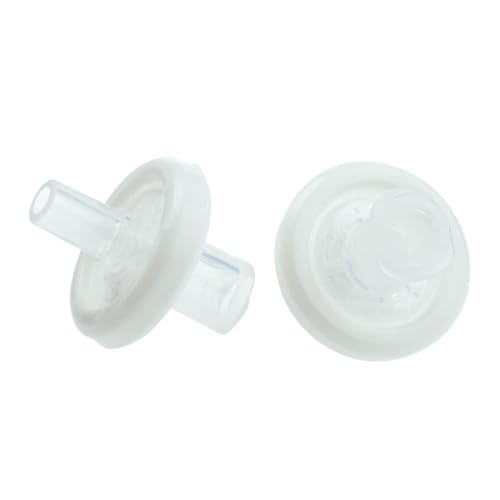 Image of Celltreat 229779 Polypropylene /PTFE Syringe Filter, 0.45 μm, 13 mm, Bulk Packed, Non- Sterile, Re-Sealable Bag, White (Pack of 100)