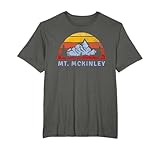 Mt. McKinley Retro Mountain Sunset design T-Shirt