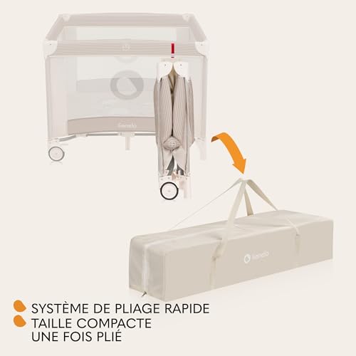 Parc bébé aéré Lionelo Bonnie pour surveiller bébé facilement