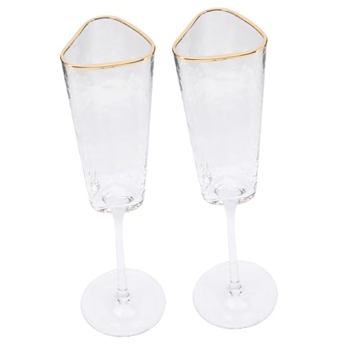 KICHOUSE 2pezzi Flute Di Cristallo Per Matrimoni e Feste Bicchieri Eleganti Per Brindisi Per Eventi e Ricevimenti