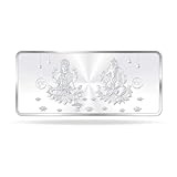 Ganesh Laxmi Yantra Coin in Pure Silver/Ganpati Lakshmi Bar Coin 999 Silver (10 Grams)
