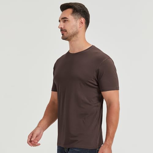 Image of netdraw Men's Ultra Soft Bamboo Viscose Cotton T-Shirt S-3XL | Moisture Wicking, Lightweight, Cool-Touch, Everyday Casual, Lounge, Sleep & Undershirt