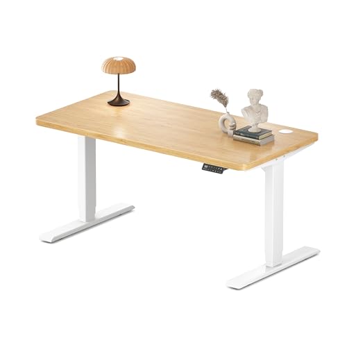 MAIDeSITe Höhenverstellbarer Schreibtisch 140x70cm - Elektrisch Schreibpult Höhenverstellbar 3-stufige mit 2 Energieeffizient‌ Motoren -Stabil & Flüsterleiser Arbeitsplätze Traglast 160kg -S