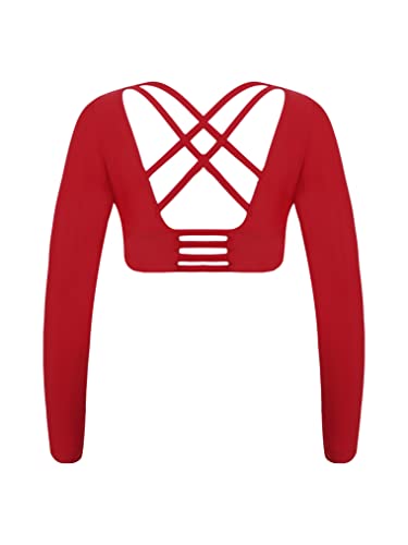 Kids Girls Ballet Dance Cardigan Knit Wrap Top Warm-up Crop Top Coat Gym Outerwear V Neck Bolero Shrug Sweater2