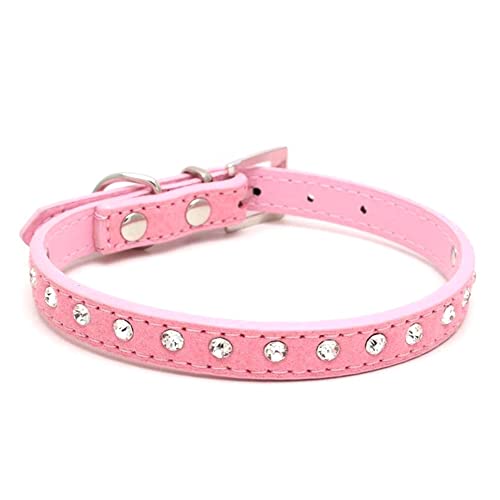 Colorido brillante diamante rhinestone mascota collar PU cuero correa de cuello seguro para gato perro suave suministros para mascotas Cover