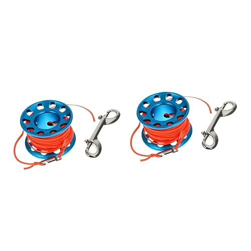 SUPVOX 2sets Diving Reel Snap Clip Compact Scuba Spool Accessory for Underwater Exploration Lightweight and Easy to Use for Diving Enthusiasts Line Included