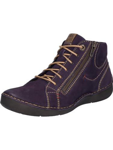 Josef Seibel Damen Schnürstiefeletten Fergey 67,Weite G (Normal),Wechselfußbett,halbstiefel,Kurzstiefel,Purple,43 EU