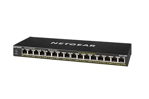 16-Port Gigabit Switch von Netgear GS316PP mit Power-over-Ethernet