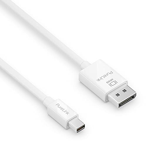 PureLink Mini DisplayPort na Displayport 1.3, 4K Ultra HD 60Hz, przepustowość 21,6 GB/s, pozłacane styki, 2,00 m, biały