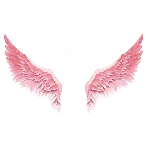 Mwpqbd Christmas Gift Pink Angel Wings Crown Wall Paste Girls Bedroom Bed Side Background Wall Decoration PVC Sticker 47.2 * 26.8