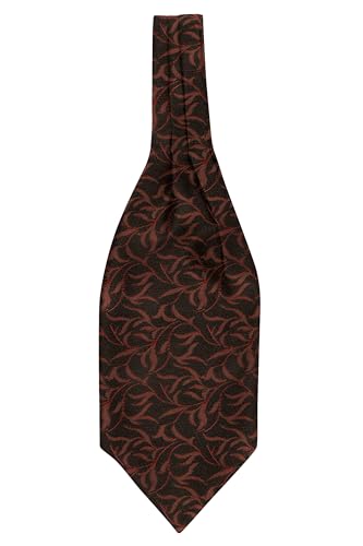 Image of BLACKSMITH Jacquard Microfiber Neckwear Ascot and Matching Pocket Square Set for Men