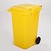 Produktbild maxpack® Mülltonne - Müllbehälter - Abfalltonne 120 Liter EN 840-1 in gelb