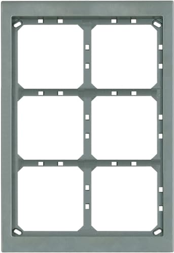 Alpha Communications MT6/2T Module Panel Frame - Titanium - 2W x 3H; Requires UPG6/2 Flush Box or APG6/2T Surface Box; Includes 6 MVRB Locking Strip; Can Be Mounted Vertically or Horizontally