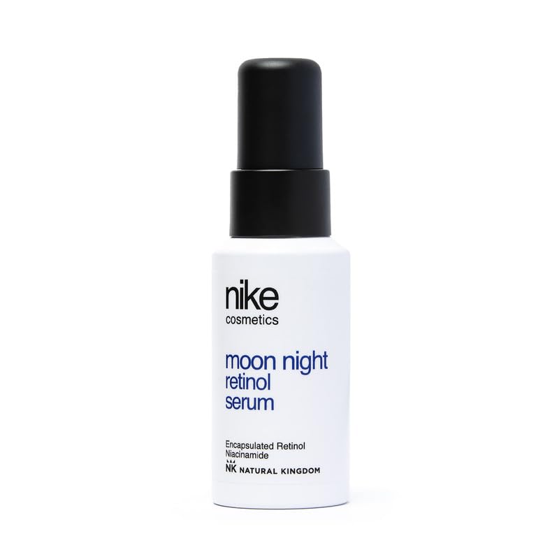 NIKECOSMETICS - Sérum Moon Night Retinol 30 ml, con Retinol y Niacinamida, Despigmentante, Favorece la Producción de Colágeno, Rellena Líneas de Expresión, Hidratante, Fórmula Vegana