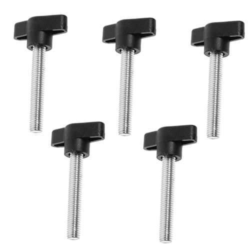 LOLIPPYY 5個 黒色 手?螺? プラスチック製手締め機械用サムスクリュー 軽量コンパクト 耐久性良好 多用途調節ノブ