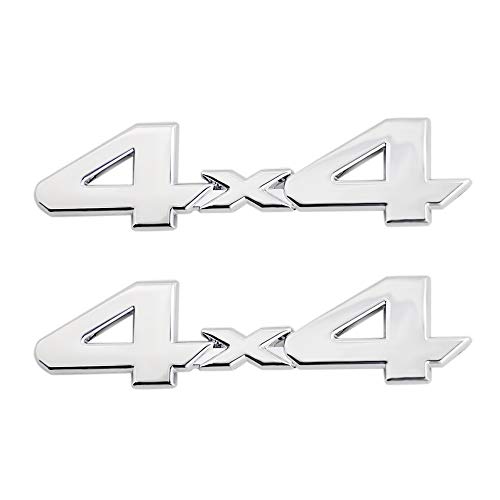 4X4 Emblemi Sticker 3D Chrome Auto Tuning Sticker Liberty Targhetta di ricambio per SUV (argento)