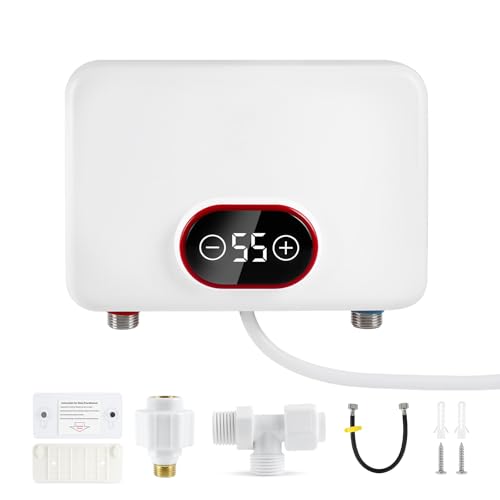 Jellybibo Mini scaldabagno istantaneo, Upgrade 2025, 5500 W, 220 V,