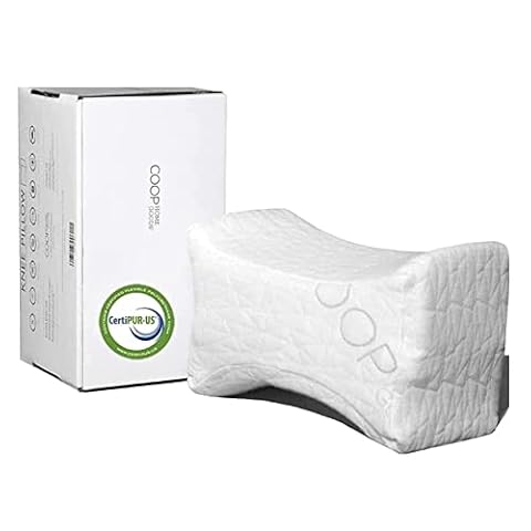 Coop Home Goods Adjustable Memory Foam Knee Pillow - Perfect For Side Or Back Sleepers, Pregnancy, Relief For Sciatic Pain - Patent Pending Cover