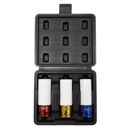 KIKAIYA �C���p�N�g �\�P�b�g �^�C������ 3�Z�b�g 17mm 19mm 21mm 1/2DR �v���X�`�b�N�J�o�[�t�� �S��86mm �z�C�[���i�b�g�\�P�b�g IS-3