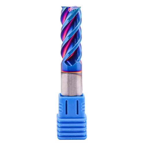 Image of BestParts HRC65 Tungsten Carbide Square End Mills - TiAlsiN Nano Coated, 4 Flute, 45 Degree Helix, 1 /2 inch Cutting Diameter, 1 /2 inch Shank Diameter, 1-1 /4 inch Length of Cut, 3 inch Overall Length