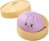 Dumpling Squishy, Mystery Dumpling Squishy, Dumplings Sensory Squeeze Toys for Stress Relief, Soft Squeeze Decompression Dough for Adults Classroom Prizes & Party Favors (Purple)
