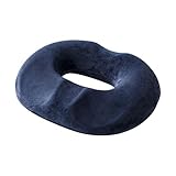 SnowingShine Donut Pillow, Breathable Tailbone Pioolw Comfort Non Slip Butt Cushion for Tailbone Postpartum Pressure Sores Men, Navy Blue