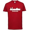 City Silhouettes Chicago - Mens T-Shirt - Red - XXL #2