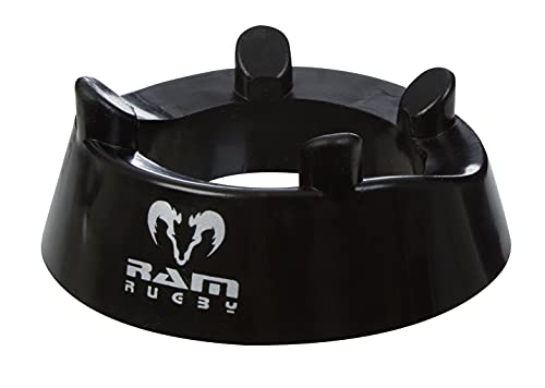 Ram Rugby Traditional Kicking Tee – Durable Heavy-Duty Moulded Plastic, 4-pronged Stable Design for Precision Kicking, 4 cm Height, Ideal for Rugby Training & Matches Skill Levels