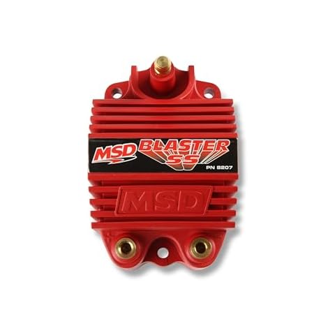 MSD 8207 Ignition Coil Blaster SS Series, 6-Series Ignitions, Red, Individual Cover