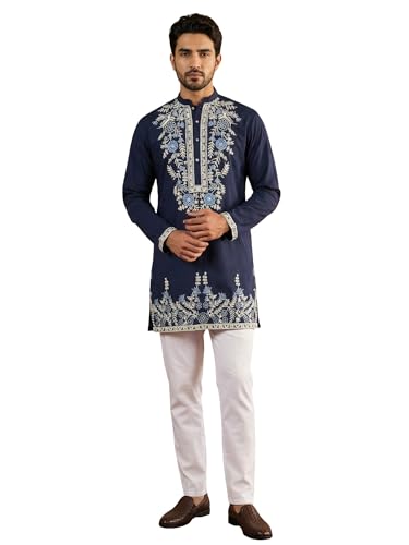 Image of Jompers Men Japanese Fabric Embroidered Kurta Set