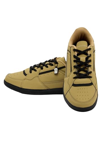 Image of The Souled Store Kanso : Black Men and Boys Lace Up Low Top Stylish Sneakers with Flexibility & Comfort
