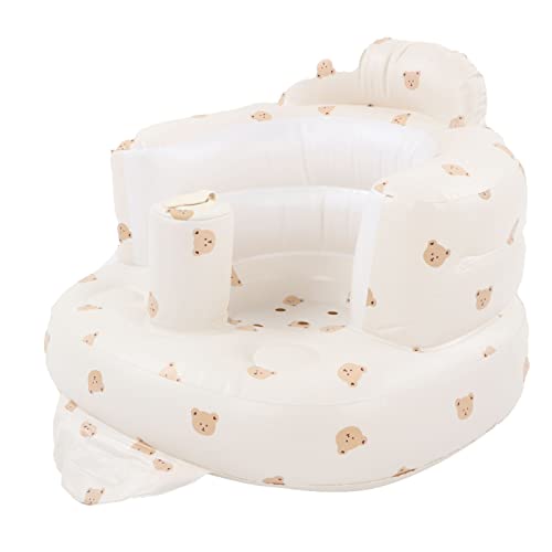 Silla Inflable para Bebés, Asiento de Apoyo para Bebés, Suelo de Tacto Suave, Soporte para Cama, Baño Infantil para Bebés